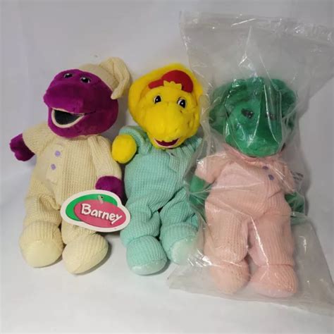 Vintage Barney And Friends Baby Bop Bj Thermal Waffle Sleepers Bedtime