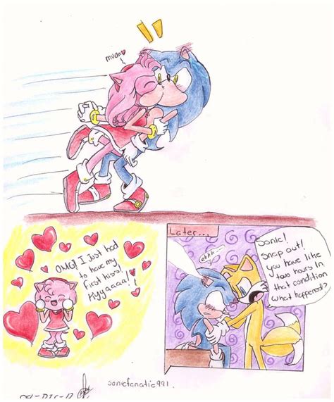 My First Kiss By Sonicfanatic991 Sonic Funny Sonic Fan Characters