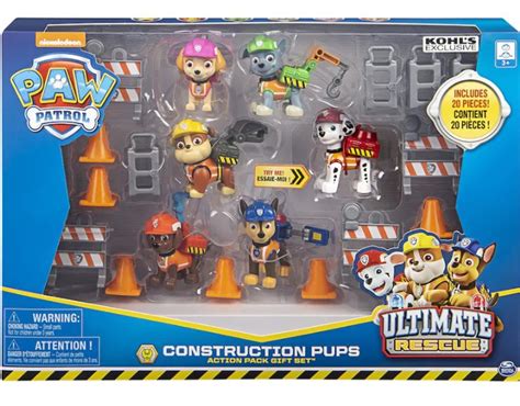 Paw Patrol Ultimate Rescue Construction Pups Chase Marshall Rocky