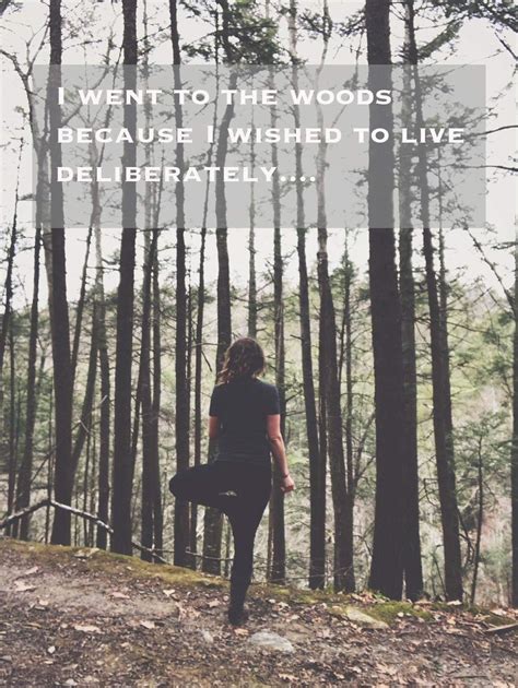 I Went To The Woods Because I Wished To Live Deliberately To Front Only The Essential Facts Of
