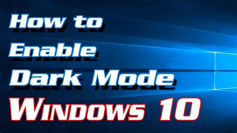 How To Enable Dark Mode In Windows Definite Solutions Youtube