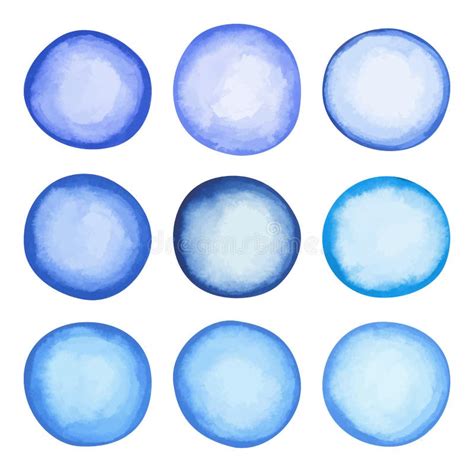 Watercolor Circles And Spots Set Stock Vector Illustration Of Brush