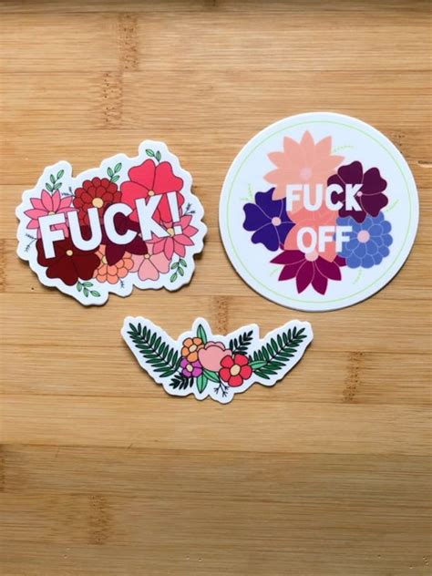 sticker fuck vinyl sticker vinyl sticker decal etsy