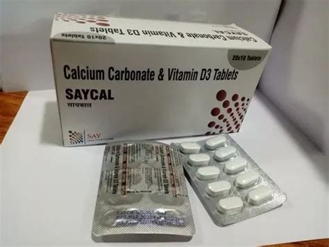 Calcium Carbonate And Vitamin D3 Tablet Packaging Size 10 Tablets At Rs 450strip In Solan