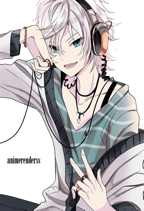 Download Png Anime Boy Hair Headphone Profile Png Png Anime Anime Boy