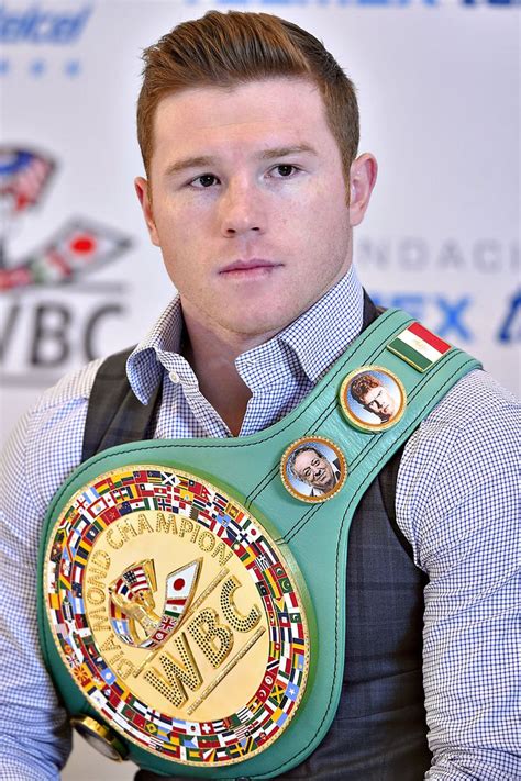Canelo Alvarez Presented With The Wbc Middleweight World Title In