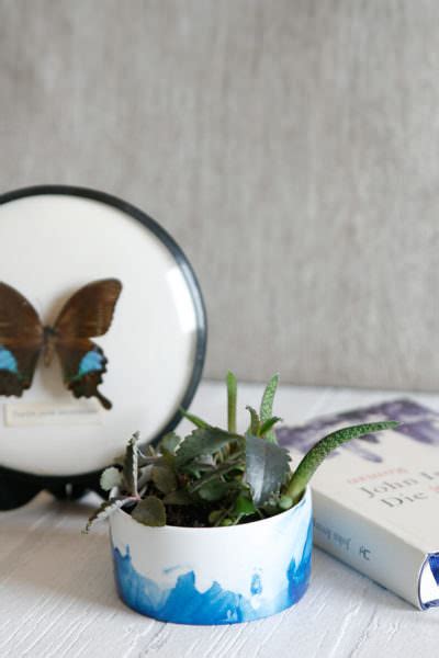 Diy Marbleized Planter We Must Be Dreamers