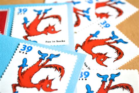 Dr Seuss Stamps Fox In Sox Postage Birthday Party Baby Shower Postage