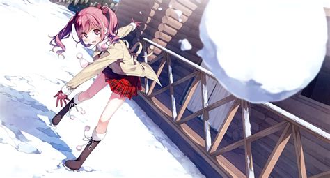 Anime Girls Kurumi Kantoku Original Characters Kantoku Snow