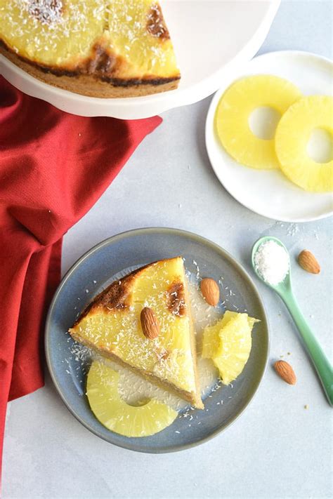 Almond Flour Upside Down Pineapple Cake Paleo GF Skinny Fitalicious