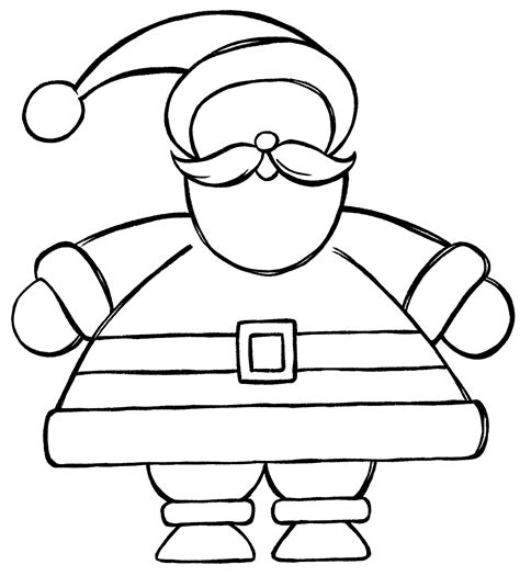 Santa Drawing 6 Easy Steps The Graphics Fairy