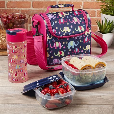 Melissa Insulated Kids Matching Lunch Bag Kit With Reusable Water