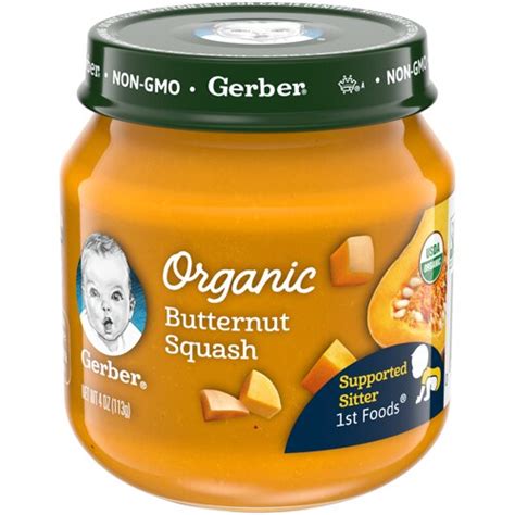 Gerber Organic Butternut Squash 4 Oz Vitacost