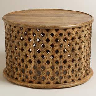 Buy a seagrass storage basket, handmade by artisans in the philippines. Anthropologie Lattice Drum Coffee Table - Copy Cat Chic