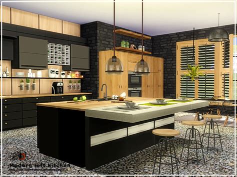 The Sims Resource Modern Loft Kitchen