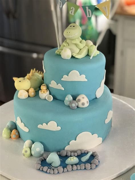 Ideas For Cake Decoration Dinosaur Baby Shower Theme Baby Shower