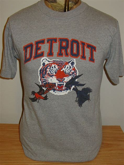 Vintage 1980s Detroit Tigers Baseball T Shirt Grey Heathered Soft By Vintagerhino247 On Etsy