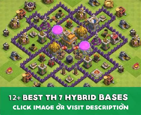 Clan castle is in the center of the base with the town hall which helps to keep the clan castle troops distract opponent troops for long time. 12+ Best Town Hall 7 Hybrid Bases 2020 (New!) | Clash of ...
