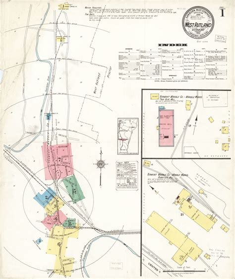 Image 1 Of Sanborn Fire Insurance Map From West Rutland Rutland County