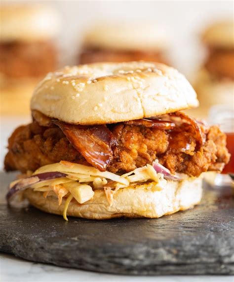 These Fried Chicken Burgers Are Ultra Crispy And Absolutely Bursting