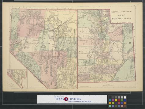 County And Township Map Of Utah And Nevada The Portal To Texas History