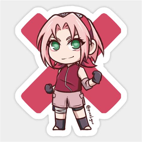 Chibi Sakura Naruto Sticker Teepublic