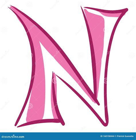 Letter N Alphabet Vector Or Color Illustration Stock Vector