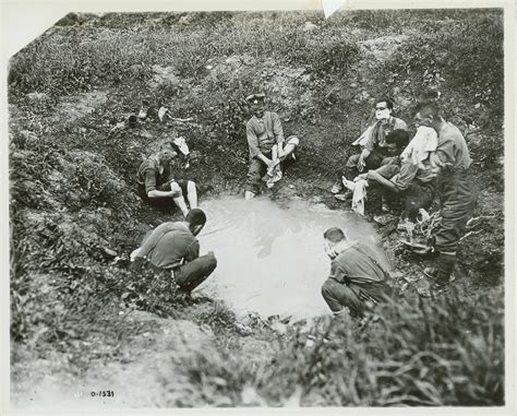 Life At The Front Photographs Making Use Of A Shell Hole Canada And