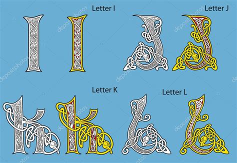 How to write irish letters. Ancient Celtic alphabet (26 letters) — Stock Vector © chaosmaker #3867128