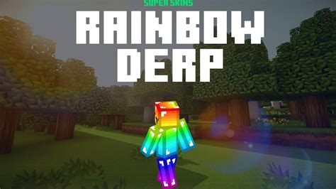 Best Rainbow Derp Minecraft Skin 🌈 Free Download Links 🌈 Rainbow Derp Youtube