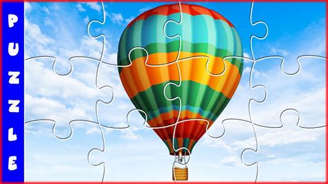 Hot Air Balloon Puzzle Video For Kids Educational Video Youtube