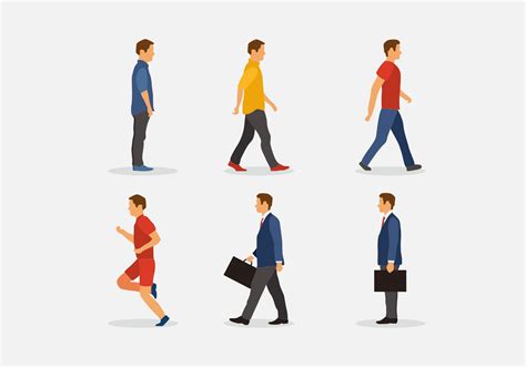 Walking People Vector at Vectorified.com | Collection of Walking People ...