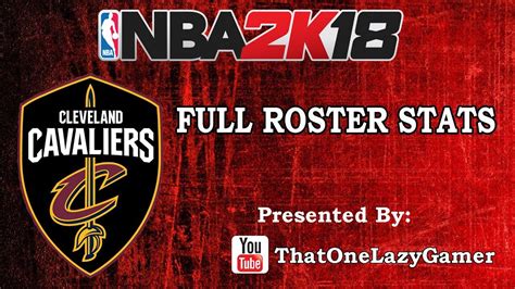 Nba 2k18 Cleveland Cavaliers Full Roster Stats Youtube