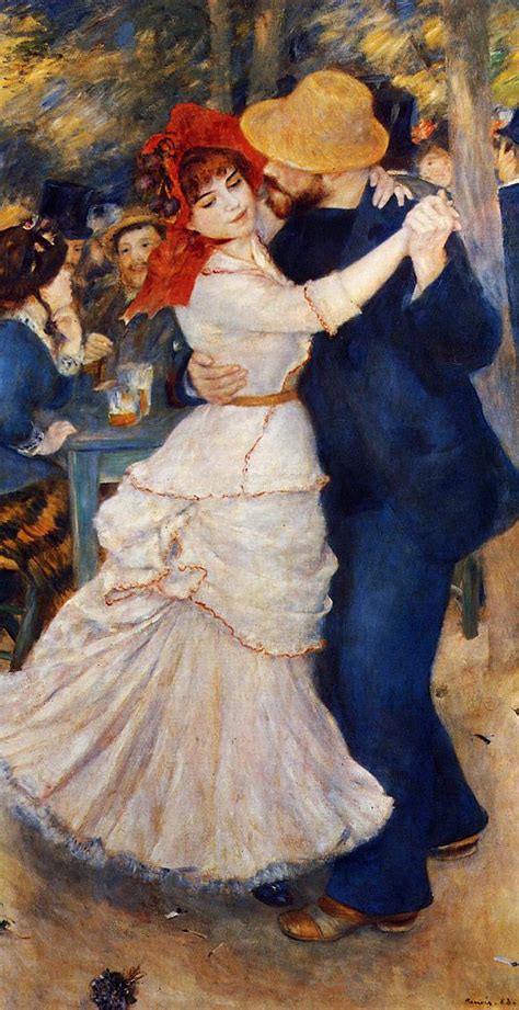 Dance At Bougival 1883 Painting Pierre Auguste Renoir Oil Paintings