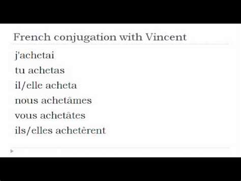 French verb conjugation = Acheter - YouTube