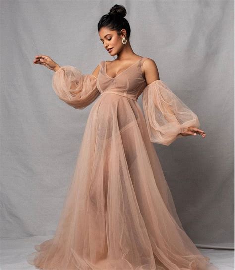 Bridal Tulle Maternity Gown Dress Robes Women Long Tulle Etsy