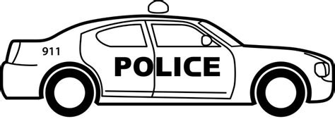 Omalovánka policie k vytištění, obrázek ke stažení zdarma