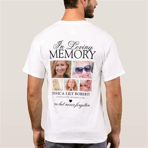5x Picture In Loving Memory T Shirt Memory Shirts In