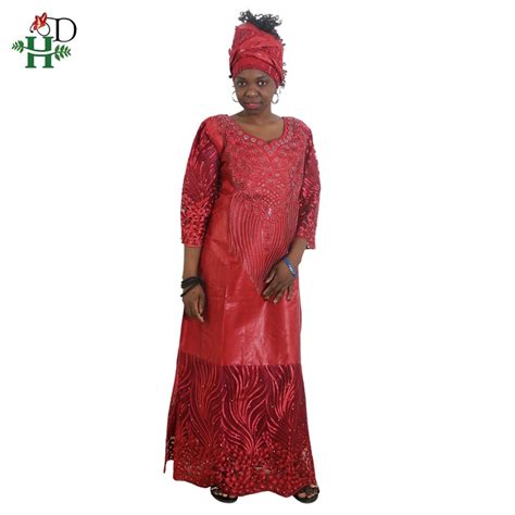 Handd African Dresses For Women African Head Wraps Robe Africaine Beading