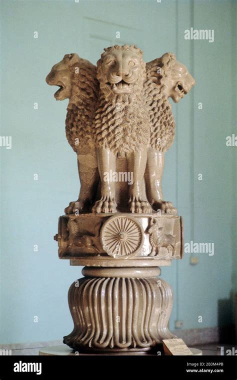 Lion Capital Of The Pillars Of Ashoka From Sarnath Stock Photo Download