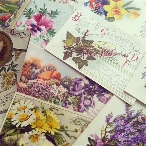 Vintage Floral Postcards Painting Postcard Vintage Floral