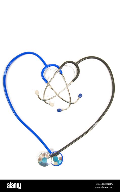 Stethoscopes Shaped Into A Heart Stock Photo Alamy