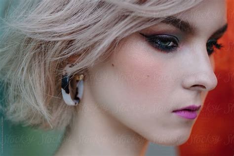 Closeup Profile Beauty Portrait Of Lovely Girl By Stocksy Contributor Liliya Rodnikova Stocksy