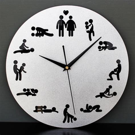 24 Hours Wall Clocks Sexy Clock Creatively Design Sex Position Clock
