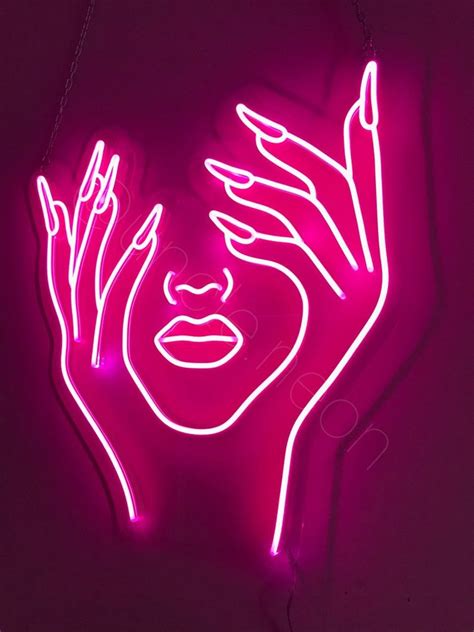 Woman Face Neon Sign Custom Neon Sign Girl Face Led Neon Etsy Canada