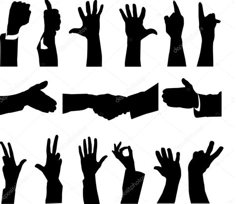 Hand Silhouettes Stock Vector Image By ©miloje 17890747