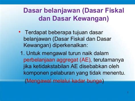 Ekonomi Dasar belanjawanfiskal