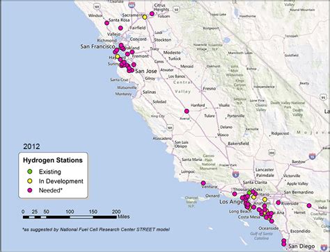 Hydrogen Fueling Stations California Map News Current Station In The Word