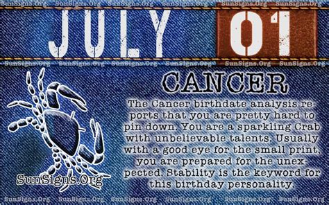 People born specifically on the thirstieth of july are anticipated to be creative in mind and strongly. july 1 zodiac traits - Google Search | Birthday horoscope ...