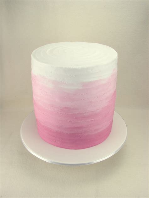 Pink Ombre Buttercream Cake This Is A Double Barrel Chocolate Mudcake With Buttercream
